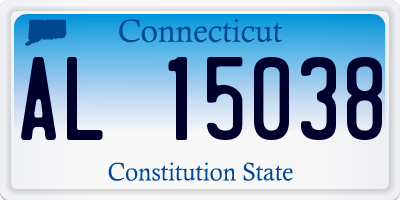 CT license plate AL15038