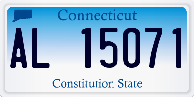 CT license plate AL15071