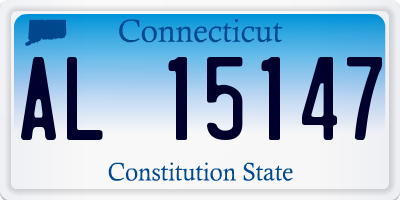 CT license plate AL15147