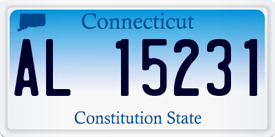 CT license plate AL15231