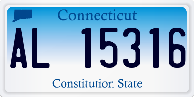 CT license plate AL15316