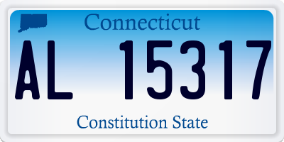 CT license plate AL15317