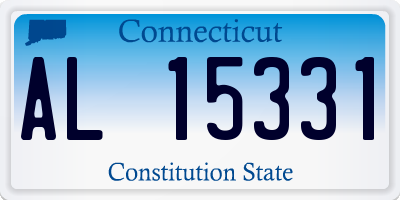 CT license plate AL15331