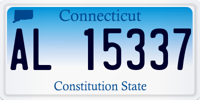 CT license plate AL15337