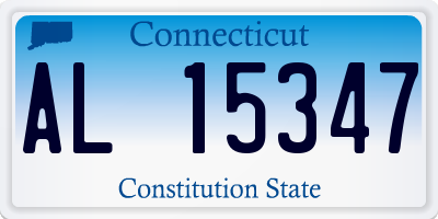 CT license plate AL15347