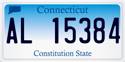 CT license plate AL15384