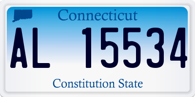 CT license plate AL15534