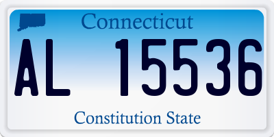 CT license plate AL15536