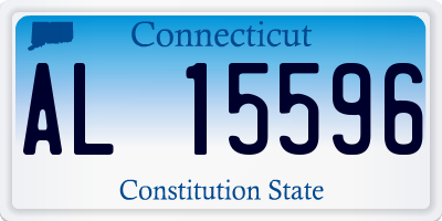 CT license plate AL15596