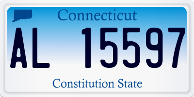 CT license plate AL15597