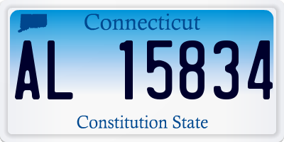 CT license plate AL15834
