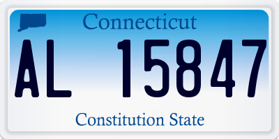 CT license plate AL15847