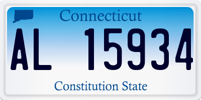 CT license plate AL15934