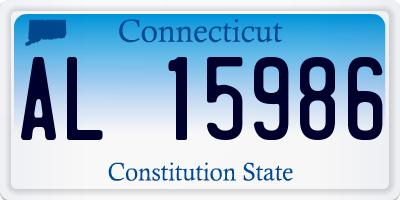 CT license plate AL15986
