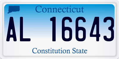CT license plate AL16643