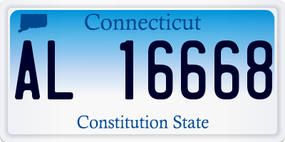 CT license plate AL16668