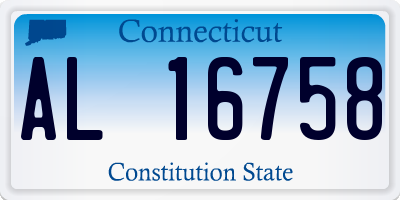 CT license plate AL16758