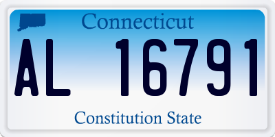 CT license plate AL16791