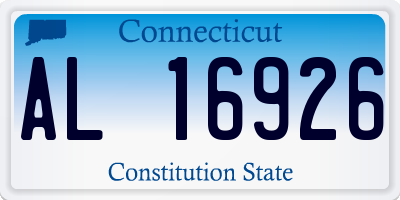 CT license plate AL16926