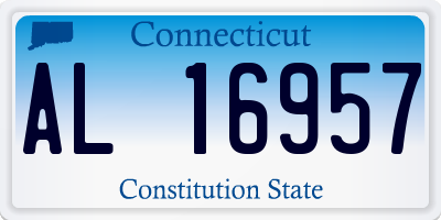 CT license plate AL16957