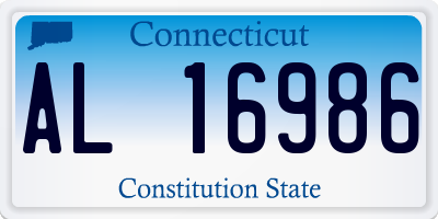 CT license plate AL16986