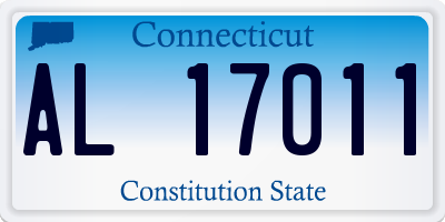 CT license plate AL17011