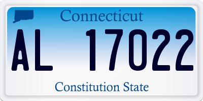 CT license plate AL17022
