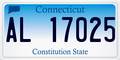 CT license plate AL17025