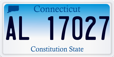 CT license plate AL17027