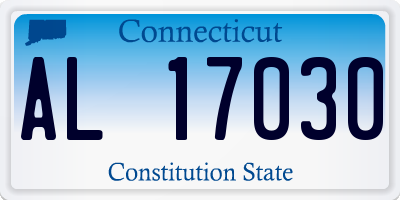 CT license plate AL17030