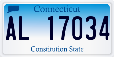 CT license plate AL17034