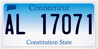 CT license plate AL17071