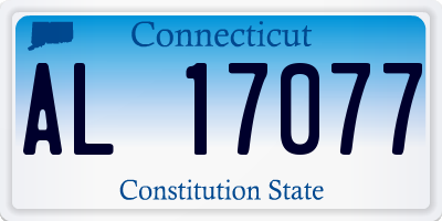 CT license plate AL17077