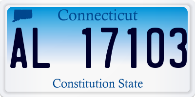 CT license plate AL17103