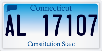 CT license plate AL17107
