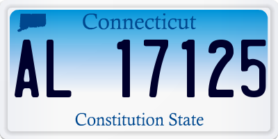CT license plate AL17125