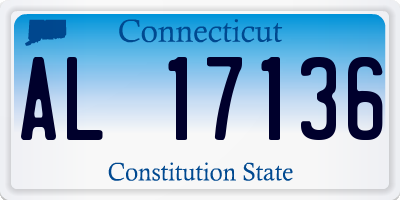 CT license plate AL17136