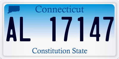 CT license plate AL17147