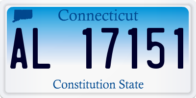 CT license plate AL17151