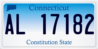 CT license plate AL17182