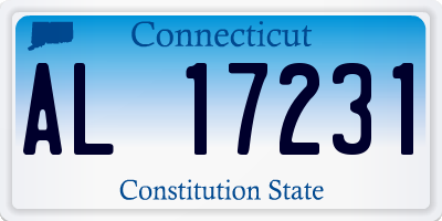 CT license plate AL17231
