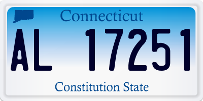 CT license plate AL17251