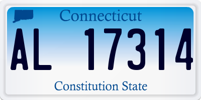 CT license plate AL17314