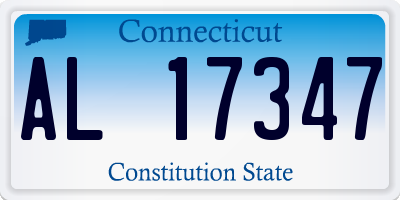 CT license plate AL17347