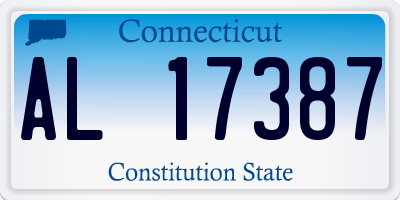 CT license plate AL17387