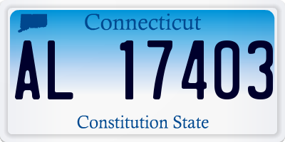 CT license plate AL17403