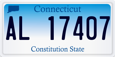CT license plate AL17407