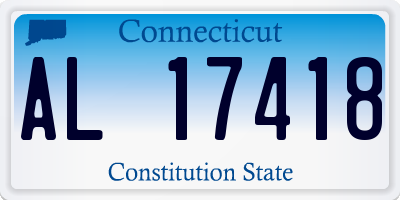 CT license plate AL17418