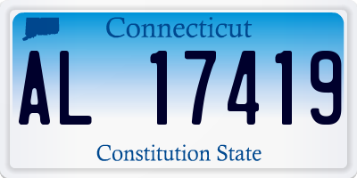 CT license plate AL17419