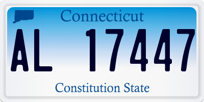 CT license plate AL17447